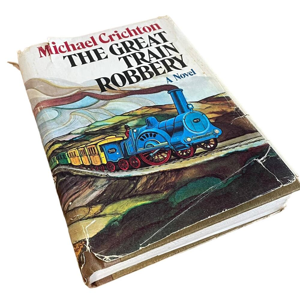 Michael Crichton First Edition The Great Train Robbery 1975 Hardcover Book